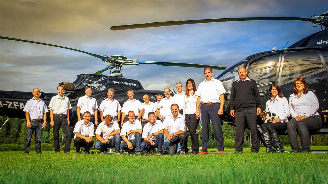 Team Hubschrauberflug